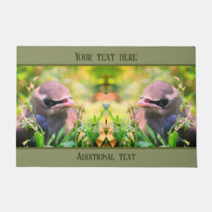 Felpudo Cedar Waxwing Fledglglgling Bird Personalizada