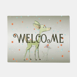 Felpudo Celebración de navidades Green Deers