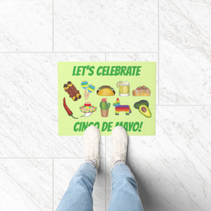 Felpudo Celebración del Cinco de Mayo Fiesta Taco Piñata C