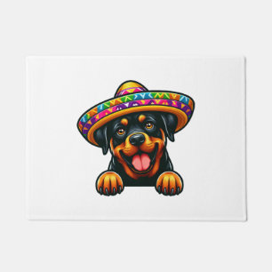 Felpudo Celebración del Cinco de Mayo Rottweiler en México