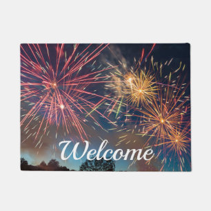 Felpudo Celebremos la bienvenida a Doormat