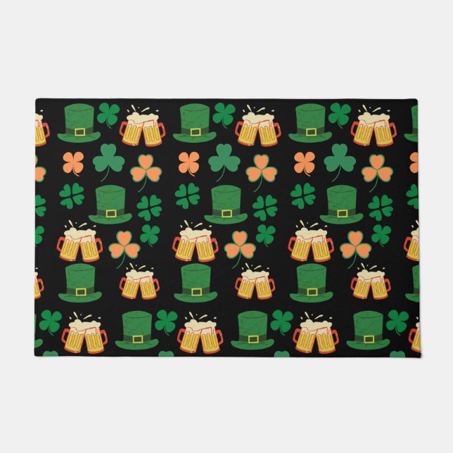 Felpudo Céltico del día de San Patrick, patrón gracioso ir (Anverso)