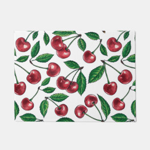 Felpudo Cerezas rojas en blanco