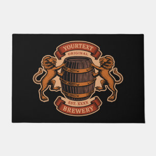 Felpudo Cerveza de cervecería personalizada de león de rob