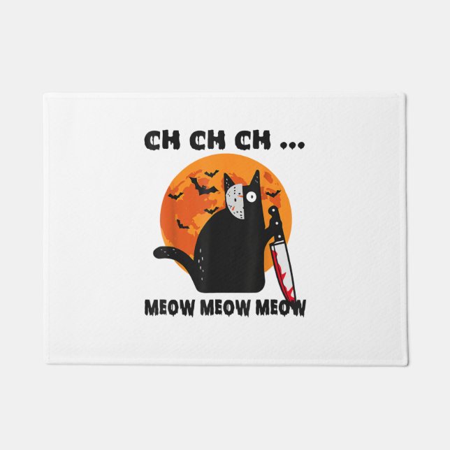 Felpudo Ch Ch Ch Meow Meow Meow Funny Cat (Anverso)