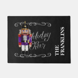 Felpudo Chalkboard Chalkboard Morado y Red Nutcracker