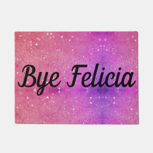 Felpudo Chao Felicia, puerta de fondo Purpurinoso rosa