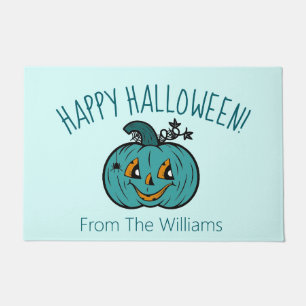Felpudo Chaquín de calabaza verde azulada JackoLantern fel