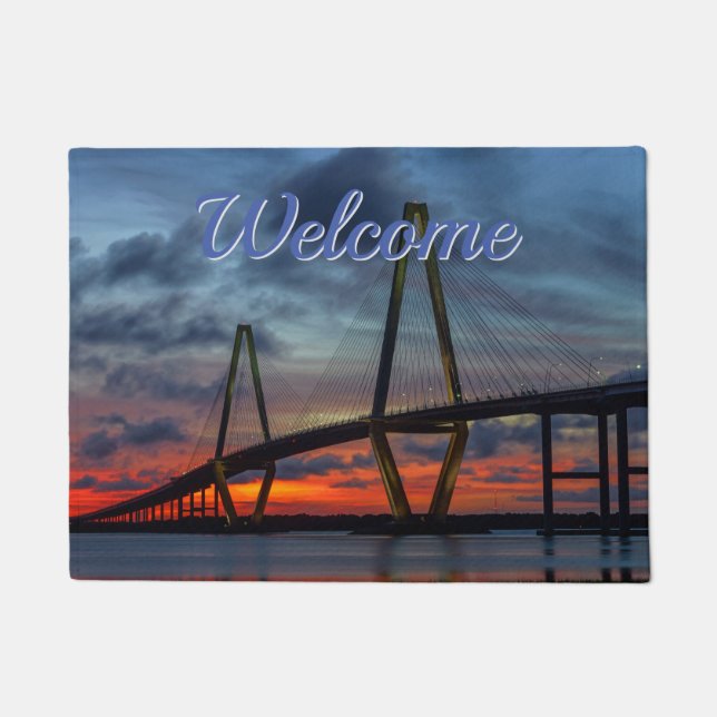 Felpudo Charleston Fire Like Sunset Welcome Doormat (Anverso)
