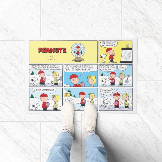 Felpudo Charlie Brown | Bola de cristal con nieve (Interior)