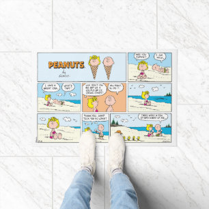Felpudo Charlie Brown Y Helados De Sally En La Playa