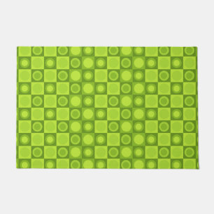 Felpudo Chartreuse de patrón geométrico de MCM retro