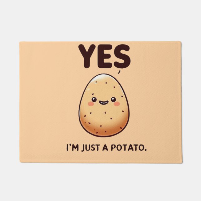 Felpudo Cheerful Potato Affirmation / Afirmação da Batata  (Anverso)