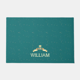 Felpudo Chef Nombre verde azulado Door Mat