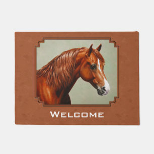 Felpudo Chestnut Morgan Horse Rusty Red