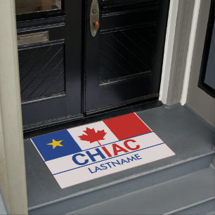 Felpudo Chiac Acadian Bandera Canadiense Apellido