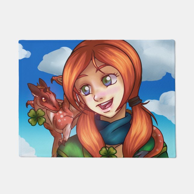 Felpudo Chica afortunado (Anverso)