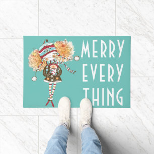 Felpudo Chica caprichoso Merry Everything Navidades