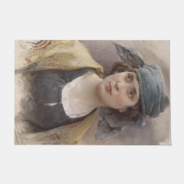 Felpudo Chica con un velo verde (por Ludwig Passini)