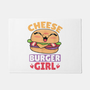 Felpudo Chica de Cheeseburger, Mujeres Hamburguesas y Chee