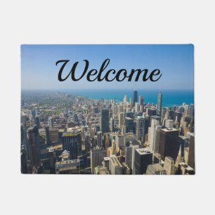 Felpudo Chicago Desde Arriba Bienvenida Doormat