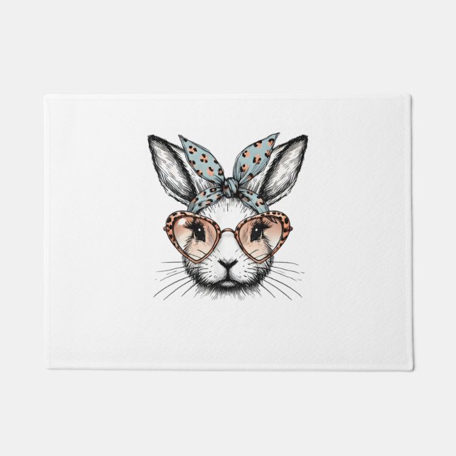 Felpudo Chicas de gafas de leopardo de Pascua (Anverso)