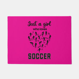 Felpudo Chicas en silueta jugando fútbol