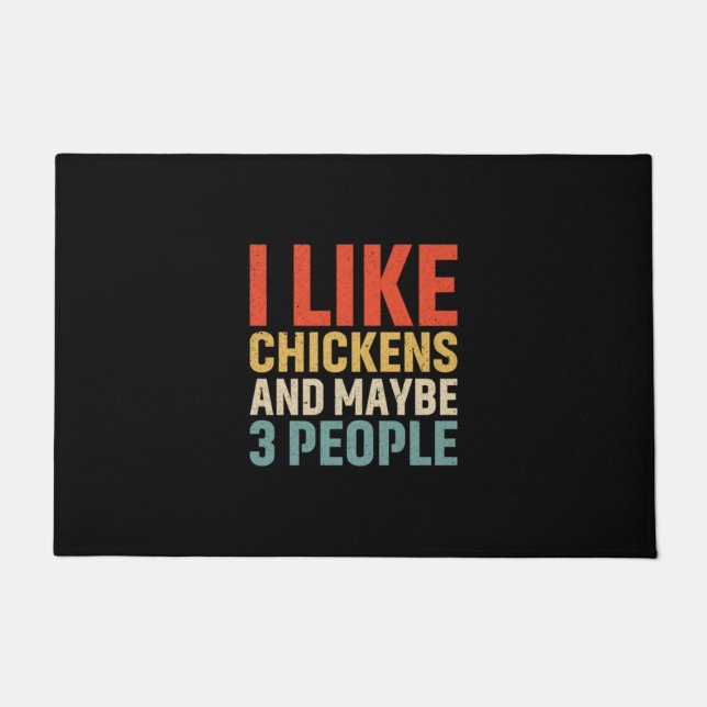 Felpudo Chicken Lover | Me Gustan Los Pollos (Anverso)