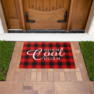 Felpudo Chicos Dorm Guay Dorm Rustic Cabin Block Squares