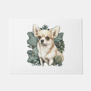 Felpudo Chihuahua Feliz Navidad X-Mas Tree Cute