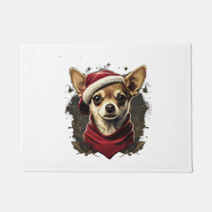 Felpudo Chihuahua Feliz Navidad X-Mas Tree Cute