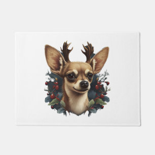 Felpudo Chihuahua Feliz Navidad X-Mas Tree Cute
