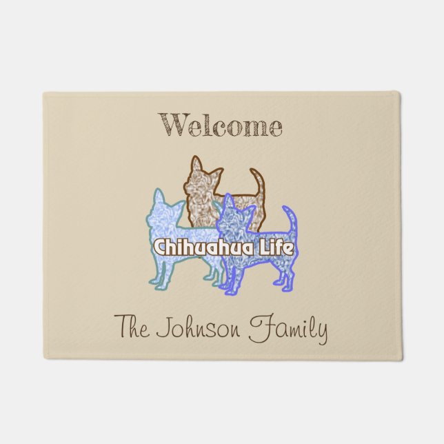 Felpudo Chihuahua Life Door Mat (Anverso)
