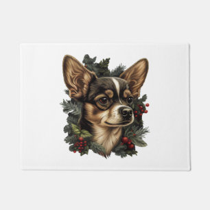 Felpudo Chihuahua Merry Christmas Xmas Tree Cute Dog