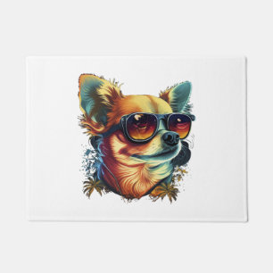 Felpudo Chihuahua Pintura Abstracta Color Perro Lindo