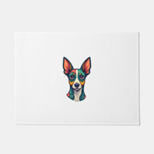 Felpudo Chihuahua Pintura Abstracta Color Perro Lindo (