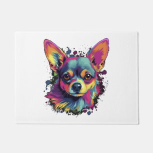 Felpudo Chihuahua Resumen Pintura Color Cute Perro