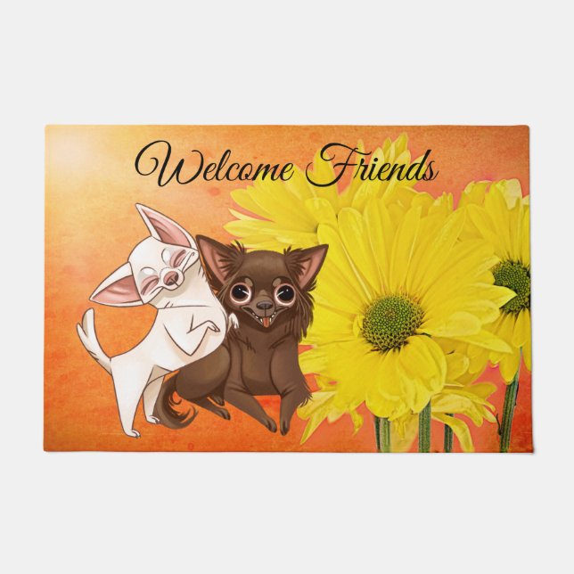 Felpudo Chihuahua Welcome Mat (Anverso)