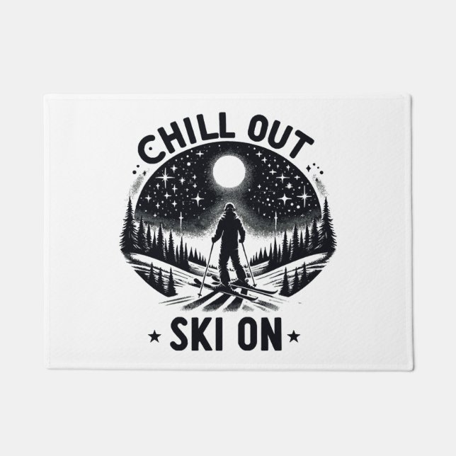 Felpudo Chill out Ski on (Anverso)