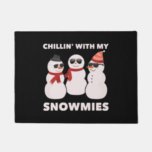 Felpudo Chillin' Con Mis Nieves