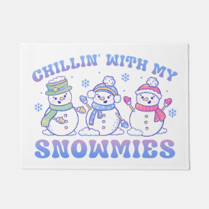 Felpudo Chillin' con mis Snowmies