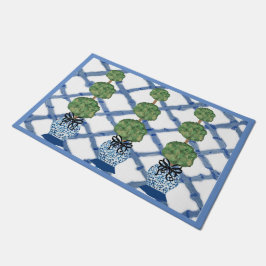 Felpudo Chinoiserie Blue Ginger Jars Doormat Welcome Mat