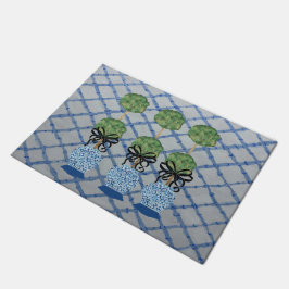 Felpudo Chinoiserie Blue Ginger Jars Doormat Welcome Mat