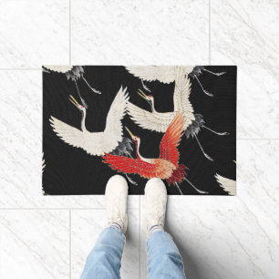 Felpudo Chinoiserie Grulla Voladora Zen Kimono Minimalista