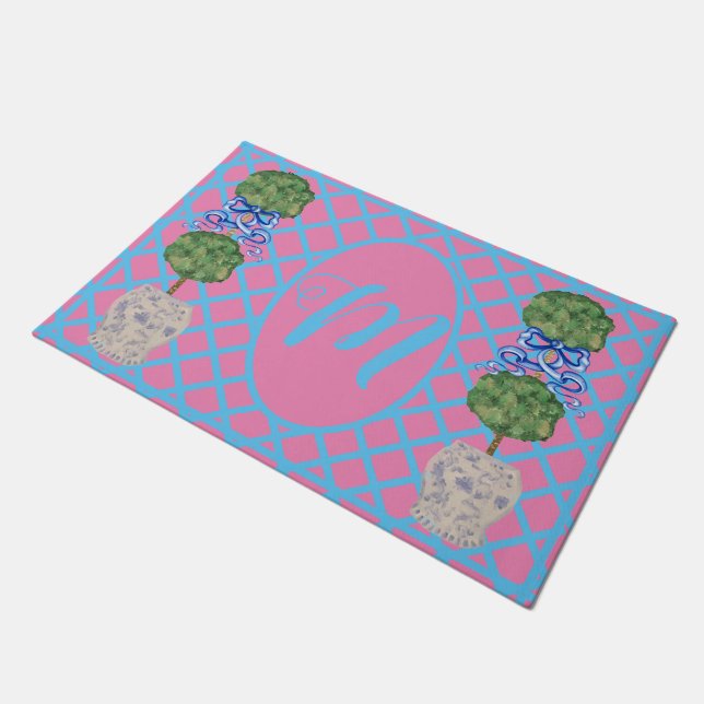 Felpudo Chinoiserie Topiary Ginger Jar Jars Doormat (Angular)