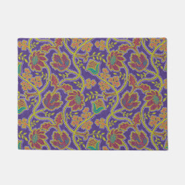 Felpudo Chintz Floral de Púrpura y Chartreuse
