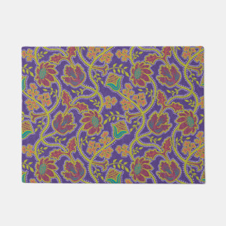 Felpudo Chintz Floral de Púrpura y Chartreuse