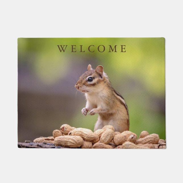 Felpudo Chipmunk con los cacahuetes (Anverso)