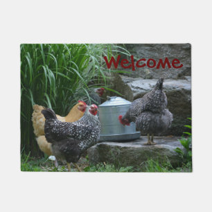 Felpudo Chisme de la gallina en el Doormat del