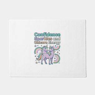 Felpudo Chispas de Confianza de Unicornio y Diseño de Cami